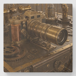 Steampunk Camera Stone Coaster