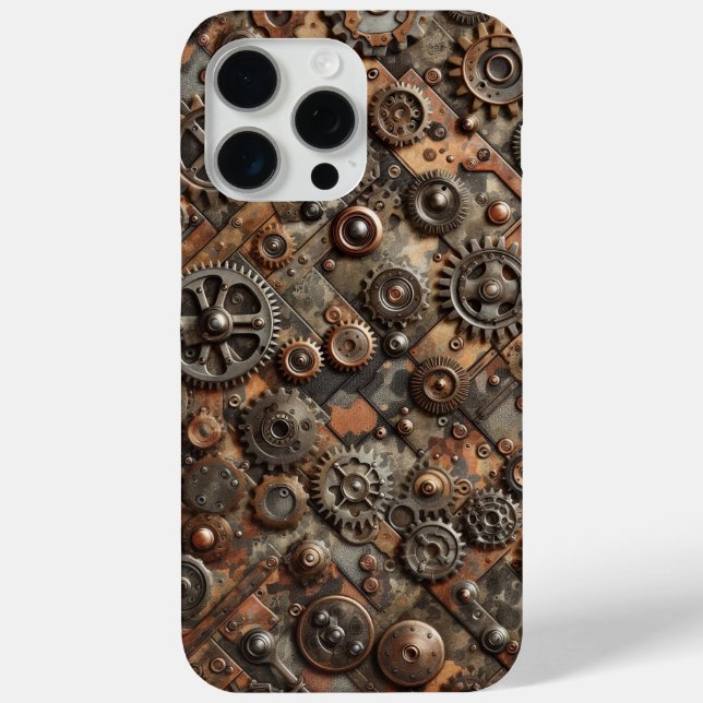 Steampunk Camo, industrial design, camouflage Case-Mate iPhone Case (Back)