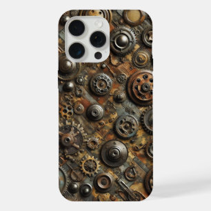 Steampunk Camo, industrial design, camouflage iPhone 15 Pro Max Case