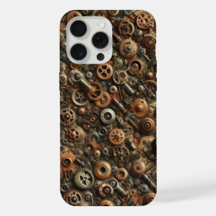 Steampunk Camo, industrial design, camouflage iPhone 15 Pro Max Case