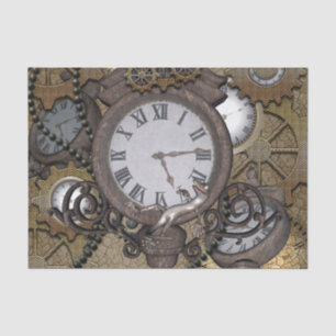 Steampunk  can you sea the funny gecko? tissue paper
