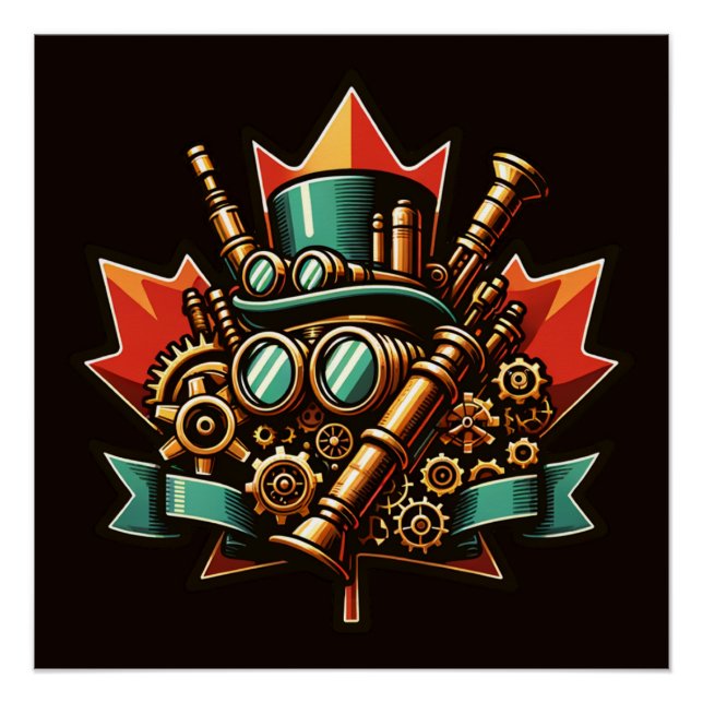 Steampunk Canada Day Poster (Front)
