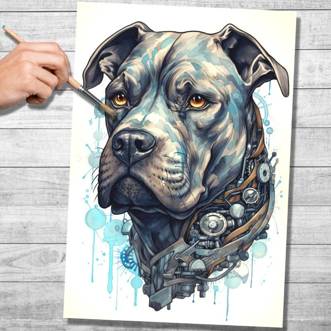 Steampunk Cane Corso 3 Decoupage Paper (Creator Uploaded)
