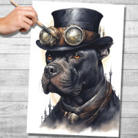 Steampunk Cane Corso 5 Decoupage Paper
