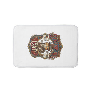 Steampunk Cat Cat Steampunk Vintage Bath Mat
