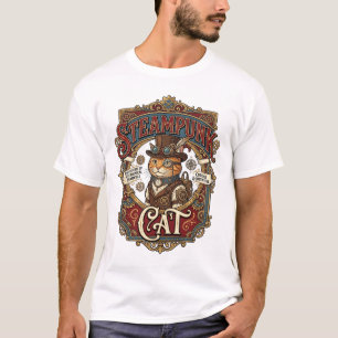 Steampunk Cat Cat Steampunk Vintage T-Shirt