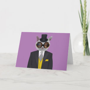 STEAMPUNK CAT GREETING CARDS