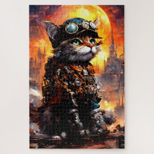 Steampunk Cat II Jigsaw Puzzle
