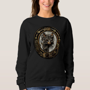 Steampunk Cat Kitten Industrial Robot Mechanical G Sweatshirt