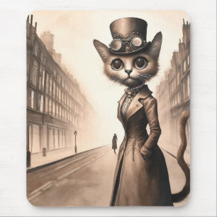 Steampunk Cat Mousepad