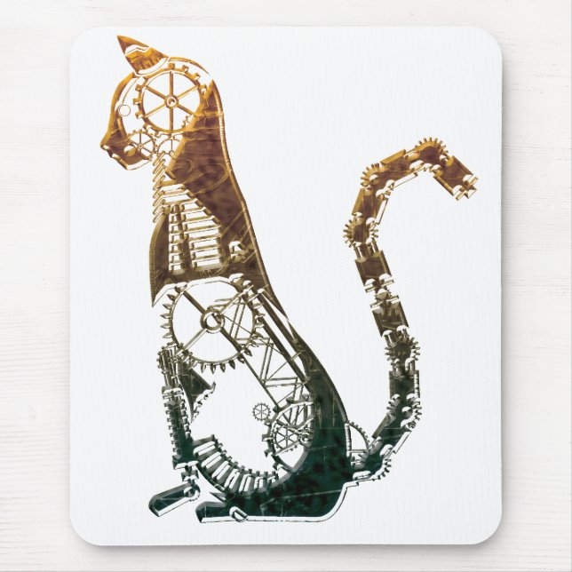 Steampunk cat mousepad (Front)