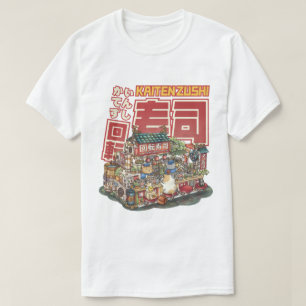 Steampunk Cat Sushi Restaurant T-Shirt