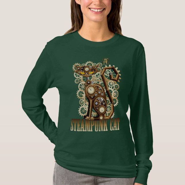 Steampunk Cat T-Shirt (Front)