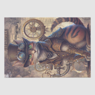 Steampunk Cat Tissue Paper