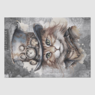Steampunk Cat Tissue Paper