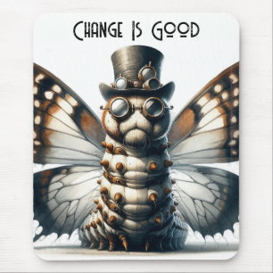 Steampunk Caterpillar Mouse Pad