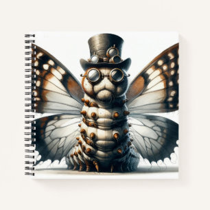 Steampunk Caterpillar Spiral Notebook