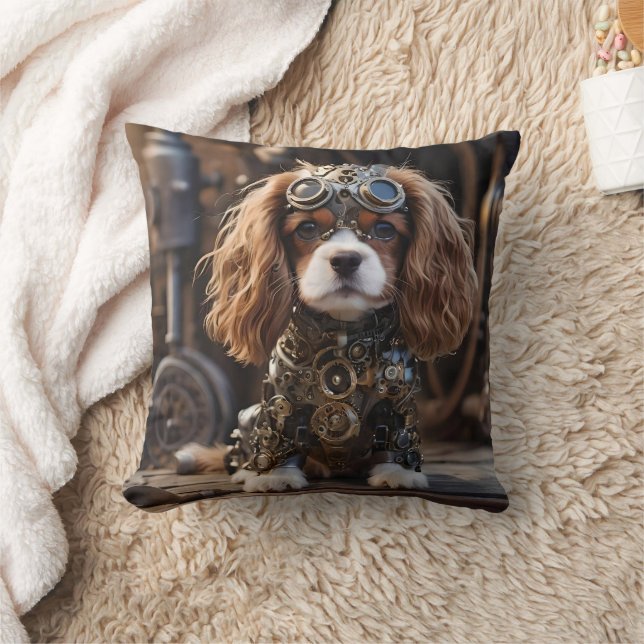 Steampunk Cavalier Spaniel Puppy, Cushion (Blanket)