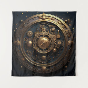 Steampunk Celestial Art Tapestry