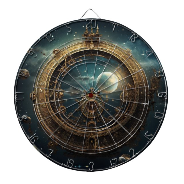 Steampunk Celestial Dartboard (Front)