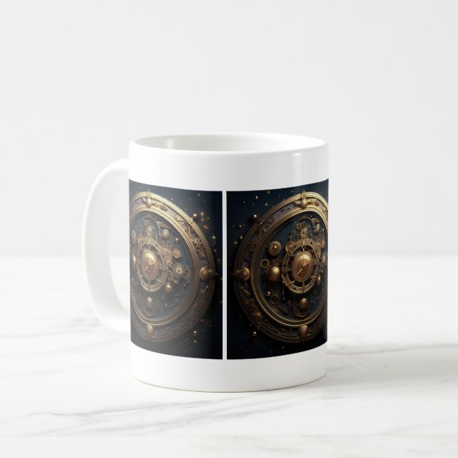 Steampunk Celestial Mug (Front Left)