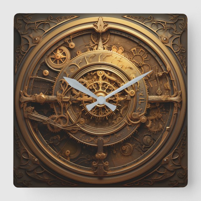 Steampunk Celestial Wall Clock (Front)