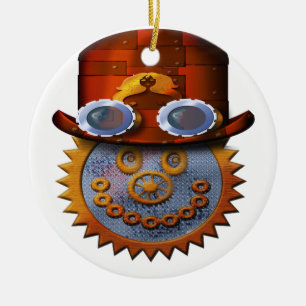 steampunk ceramic tree decoration