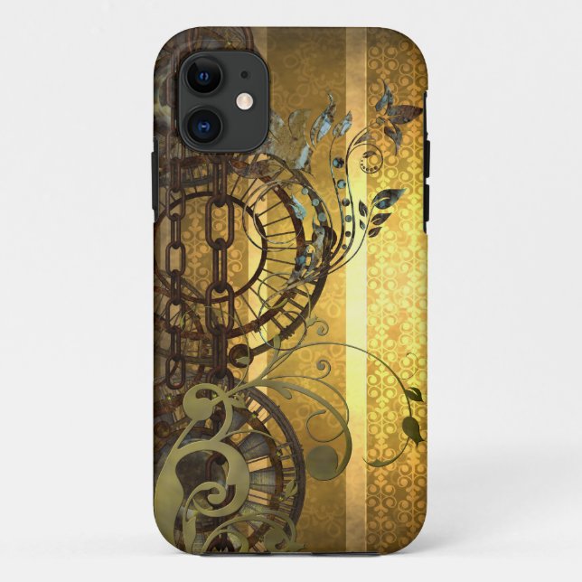 Steampunk Chains and Florals Case-Mate iPhone Case (Back)