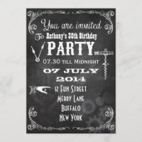 Steampunk Chalkboard Birthday Party