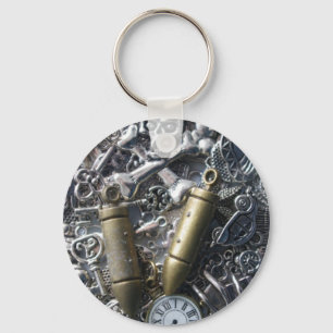 Steampunk charms key ring