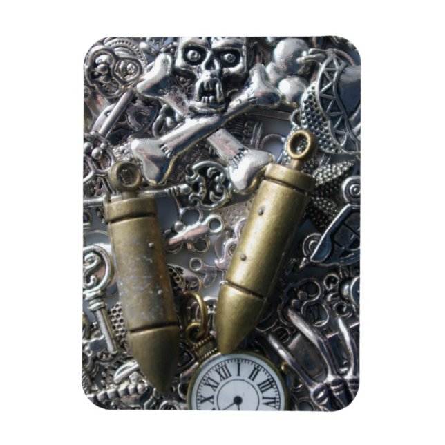 Steampunk charms magnet (Vertical)