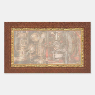 Steampunk - Check the gauges Rectangular Sticker