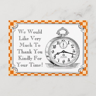 Steampunk Chequerboard Wedding Thank You Cards