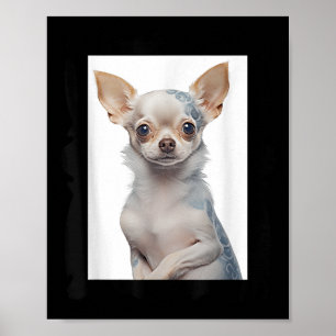 Steampunk Chihuahua Dog With Groovy Tattoos Dog Da Poster