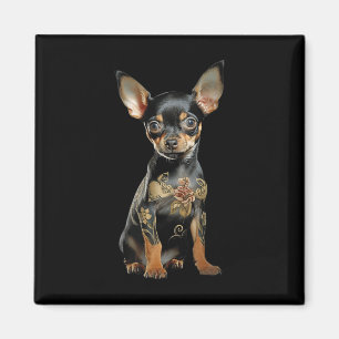 Steampunk Chihuahua Ink Tat Art Tattoo Artist Pupp Magnet