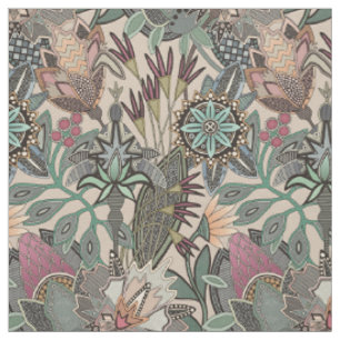 steampunk chintz beige fabric