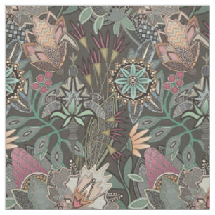 steampunk chintz cocoa fabric