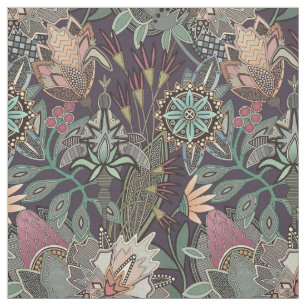 steampunk chintz grape fabric