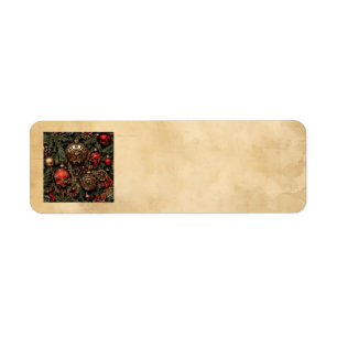 Steampunk Christmas Address Labels