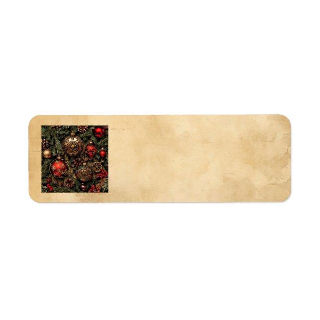 Steampunk Christmas Address Labels (Front)