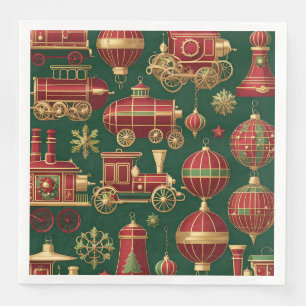 steampunk christmas ornaments paper napkins