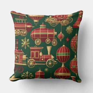 steampunk christmas ornaments pillow