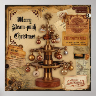 Steampunk Christmas Poster