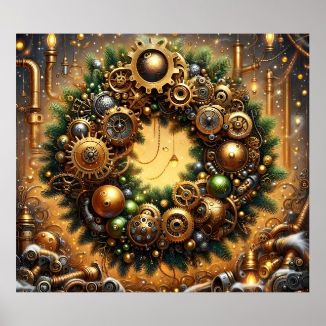 Steampunk Christmas Poster (Front)
