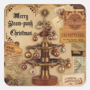 Steampunk Christmas Stickers