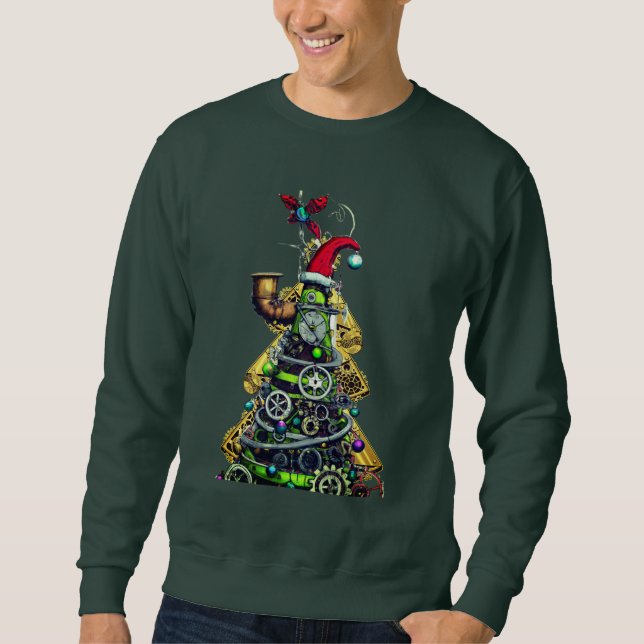 Steampunk Christmas Tree Sweatshirt (Front)