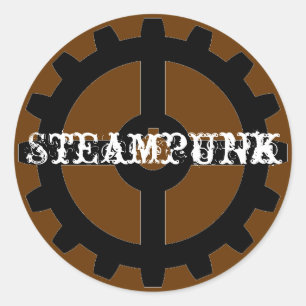 Steampunk Classic Round Sticker