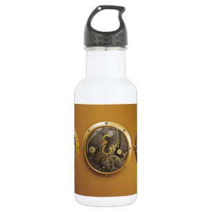Steampunk clock 532 ml water bottle