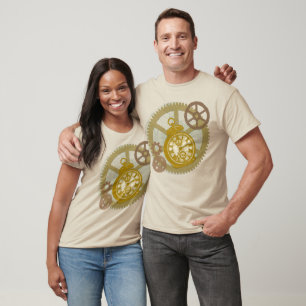 Steampunk Clock and Gears T-Shirt