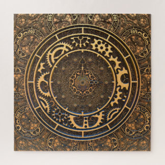 Steampunk Clock and Time Jigsaw Puzzle